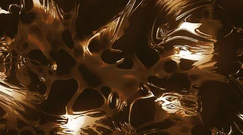 Green and orange background. Motion. Bright blots in 3d format that spread and Stock Illustration