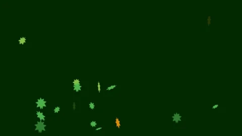 Green and Orange Gears Floating on Dark Background Stock Footage 341806537