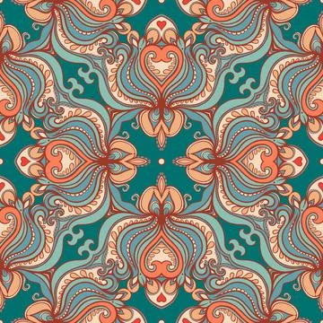 Green and orange pattern Stock-Illustration
