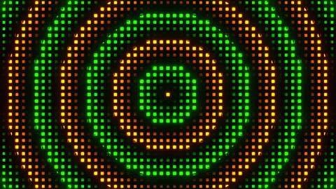 Green and Orange Radial Pulse Waves Background VJ Loop in 4K Stock Footage 342279190
