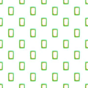Green and orange rectangular frames seamless pattern 库存插图
