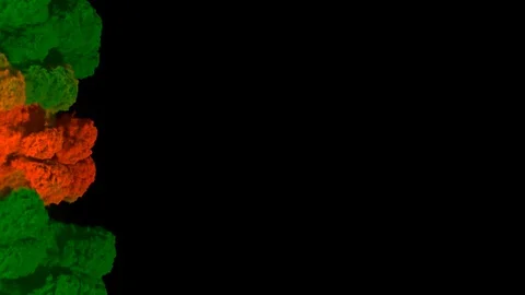 Green and Orange Smoke Transition Stock Footage 100535963