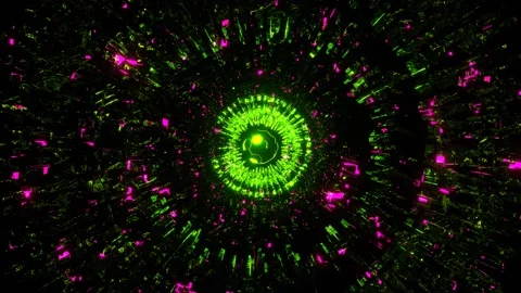 Green and Pink Abstract Sci-Fi Background VJ Loop l 4K Stock Footage 294927449
