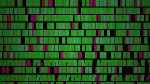 Green and pink pixelated digital pattern. Stock Footage 333926733