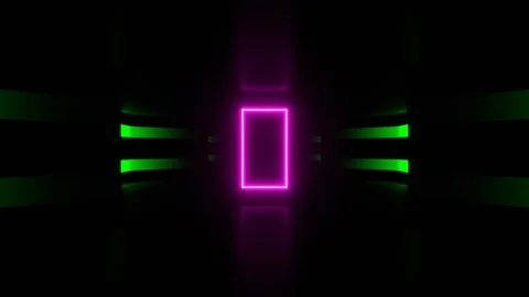 Green and Pink Simple Infinity Sci-Fi Neon Tunnel Background VJ Loop l 4K Stock Footage 296758842