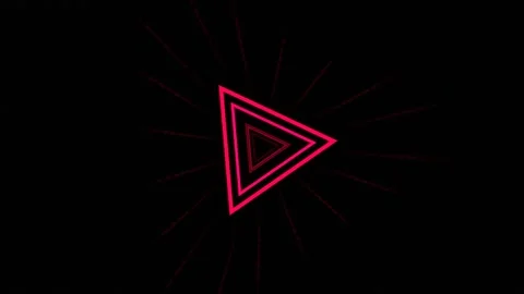 Green and Pink Strobe Light In Triangular Futuristic Tunnel Background VJ Lo Stock Footage 308534085