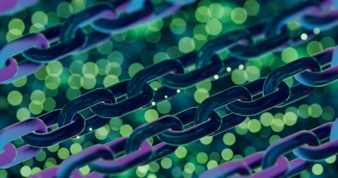 A green and purple background with circles Video stock 309924905