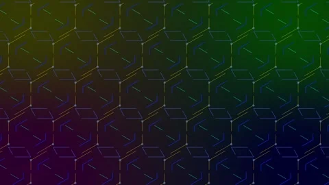 Green and Purple Wave Grid Background Stock Footage 320828679