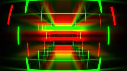 Green and Red Abstract Strobe Machine Background VJ Loop in 4K Stock Footage 310956732