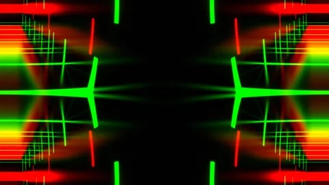 Green and Red Abstract Strobe Machine Kaleidoscope Background VJ Loop in 4K Stock-Footage 335523164