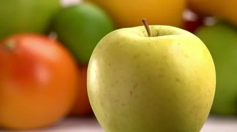 Green and red Apple, 2 clips Stock Footage 10728915