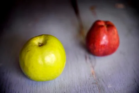 Green and Red Apple Stock Photos