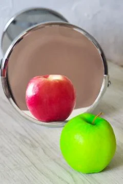 Green and red apple Stock Photos