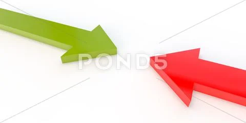 Green and red arrows Stock Illustration