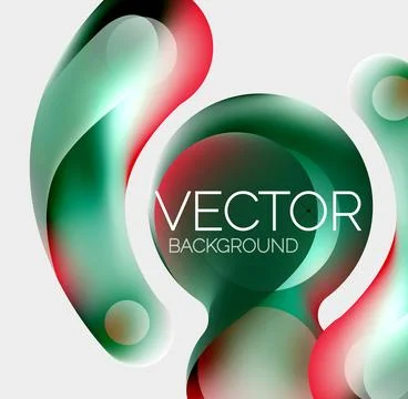Green and red background with vector graphics for logo design Stock Illustration