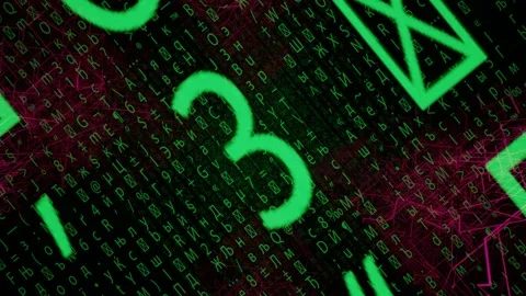 Green and red Big Data flash digital tunnel. Technology background Stock Footage 168512820