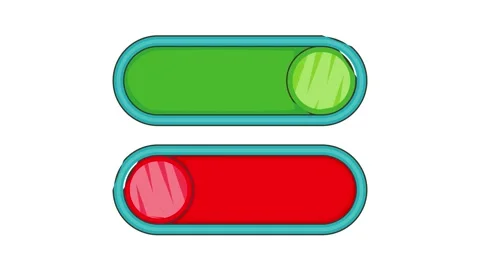 Green and red buttons icon animation Stock Footage 157180635