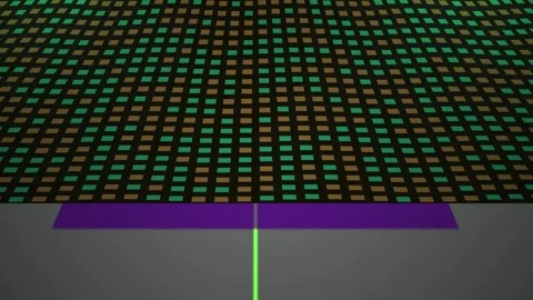Green and red grid pattern technology. Stock Footage 335112297