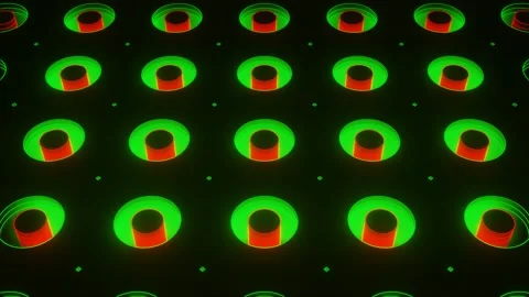 Green and Red Hypnotic Abstract Background VJ Loop in 4K Stock Footage 258664728