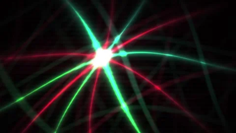 Green and red light beam patterns. Stock Footage 340031195