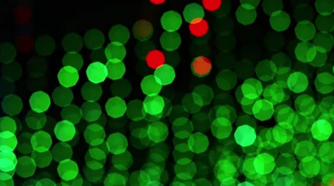 Green and Red Lights in Abstract Bokeh Effect Stock Footage 57643132