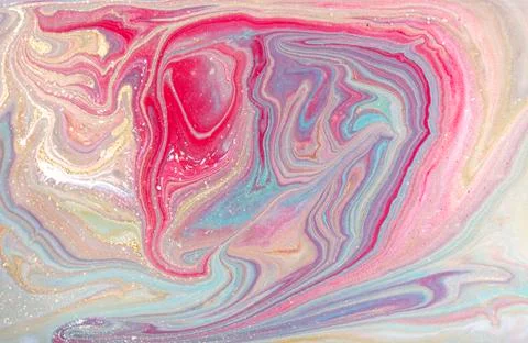 Green and red marbling pattern. Gold marble liquid texture. Stock Illustration