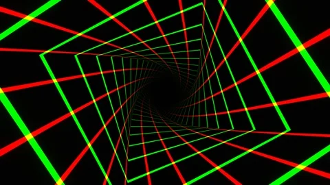 Green and Red Moving Bright Elements Background VJ Loop in 4K Stock Footage 314177451