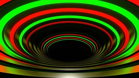 Green and Red Neon Reverse Ellipse Tunnel Background VJ Loop in 4K Stock Footage 268865892