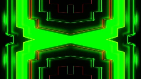 Green and Red Neon Strobe Lines Kaleidoscope Background VJ Loop in 4K Stock Footage 340908665