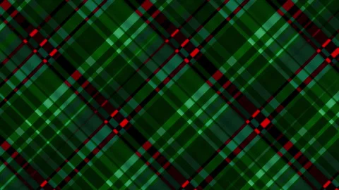 Green and Red Plaid Animated Line Pattern 4K Loop features animated lines of Stock Footage 320888704