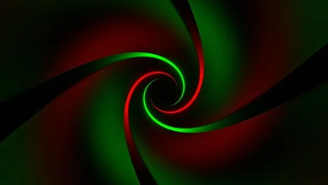Green and Red Reverse Spiral Neon Tunnel Background VJ Loop in 4K Stock Footage 261143127