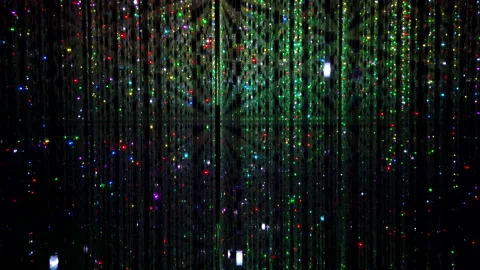 Green and red stage background of LED flashing and flickering bulbs. Stock Footage 138805316