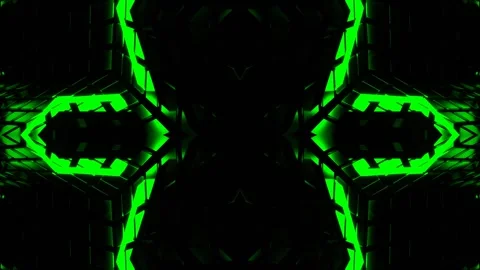 Green and Red Strobe Hexagonal Kaleidoscope Background VJ Loop in 4K 库存影片 336326880