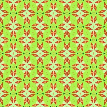 A green and red tiled wall with some small circles in the middle Stock Illustration