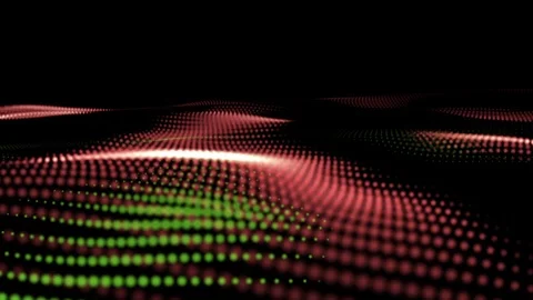 Green and Red Waves Backgrounds Video stock 76139337