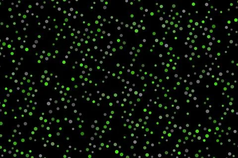 Green and silver glitter scattered on black background Stock Illustration