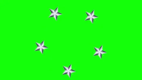Green and Silver Star and Screen on Green Screen Background Horizontal 16:9 Vidéo 339330959