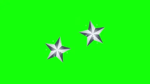 Green and Silver Star and Screen on Green Screen Background Horizontal 16:9 Video stock 339331024