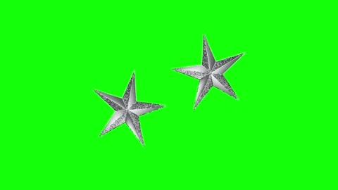 Green and Silver Star and Screen on Green Screen Background Horizontal 16:9 Video stock 339444084