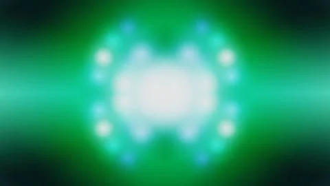 Green and Teal Abstract Pulsating Bokeh Light Motion Stock Footage 333080722