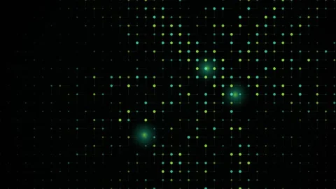 Green and teal digital grid. Technology background. Stock Footage 341422348