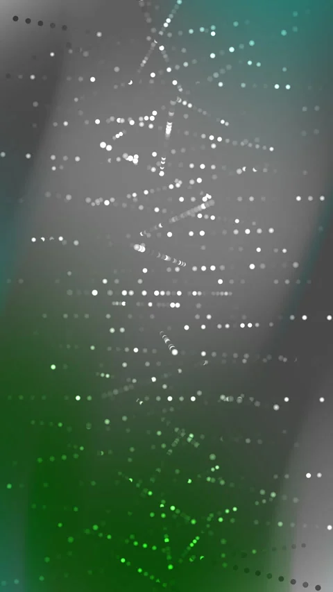 Green and teal glowing dots on gray background suitable for futuristic design Stock Footage 306224072