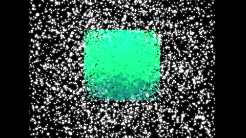 Green and Teal Gradient Shield Icon with White Outline on Black Background .. Stock Footage 321585971