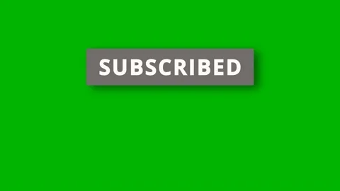On a green and on a transparent background, a red subscribe button appears, a Stock Footage 201111107