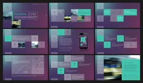 Green and transparent elements for infographics and Presentation templates. Stock Illustration