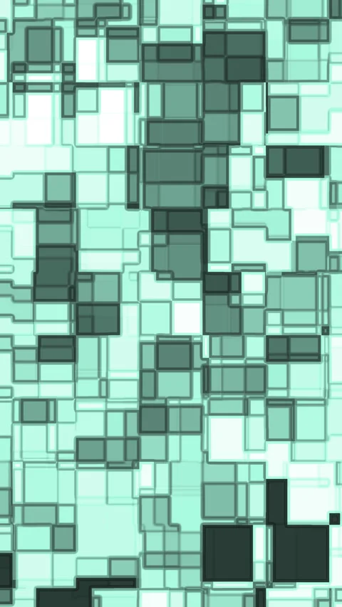 Green and white abstract pattern of squares Stock Footage 310611662