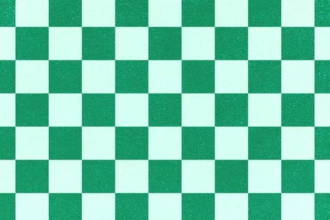 Green and white checkerboard pattern with subtle glitter texture. Clean, bo.. Stockillustratie