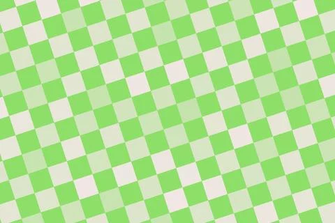 Green and white checkered pattern background design Stock Illustration