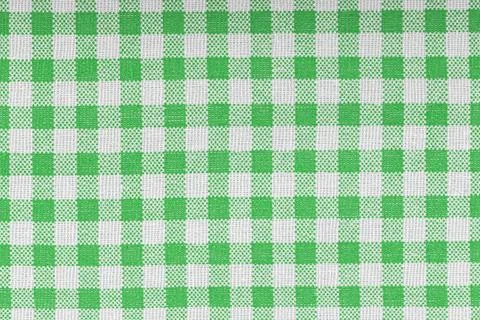 Green and white checkered, pattern, design, cotton fabric for sewing, textu.. Stock Photos