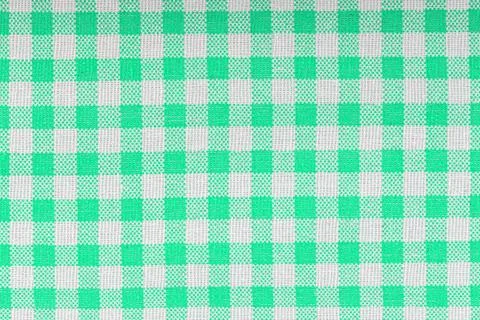 Green and white checkered, pattern, design, cotton fabric for sewing, textu.. Stock Photos
